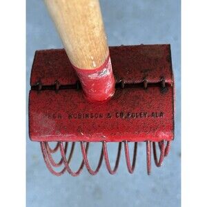 Antique Pecan Picker 4in Metal Basket 30in Wooden Handle